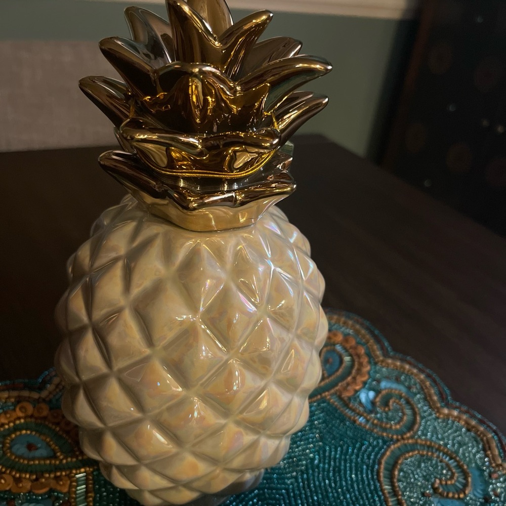 Two Ceramic Pineapples